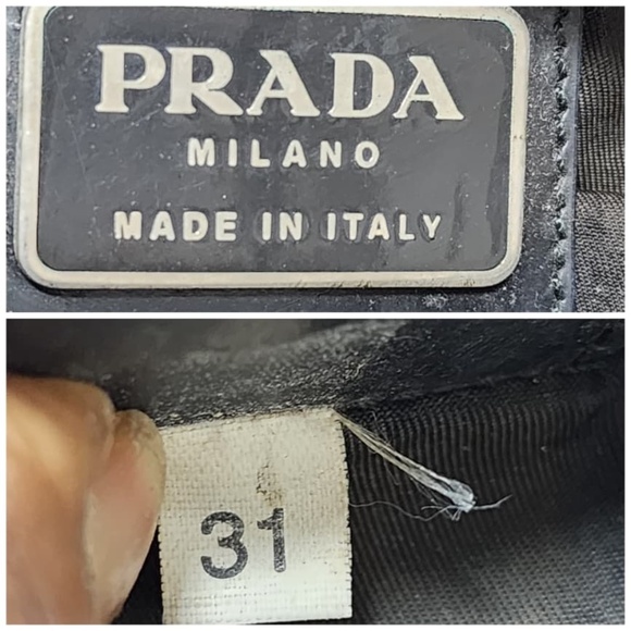 Authentic PRADA Vintage Tessuto Nylon Saffiano Flat Small Crossbody Bag Black - Picture 4 of 13